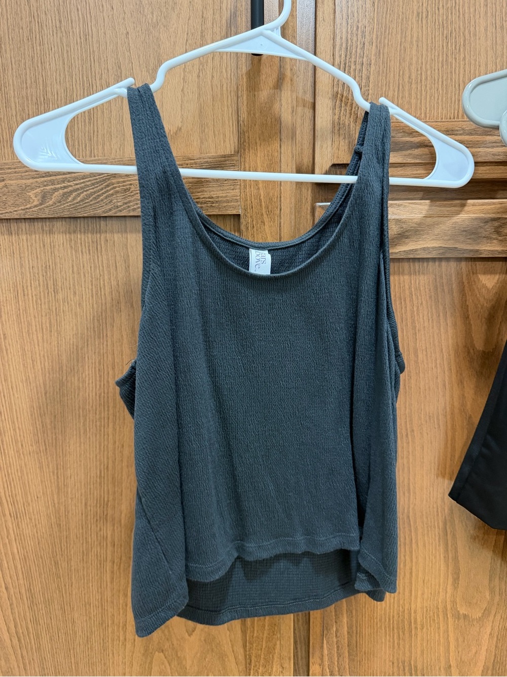 Stars Above Gray Textured Swing Tank Top Size Small